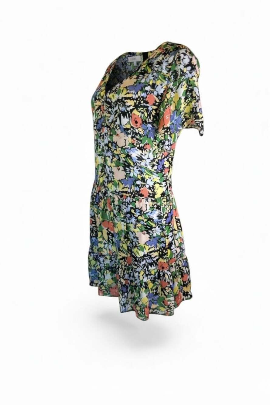 Parker Savannah Floral Silk Blend Shift Dress in Cannes Floral - Picture 4 of 8